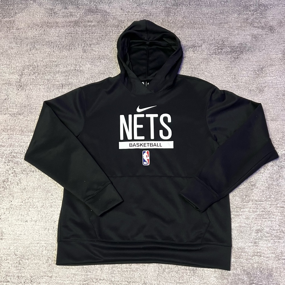Nets Nike Black Spotlight Practice Performance Pullover Hoodie - Picture 1 of 5
